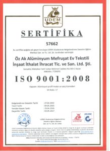 SERTİFİKA ISO 9001 2008